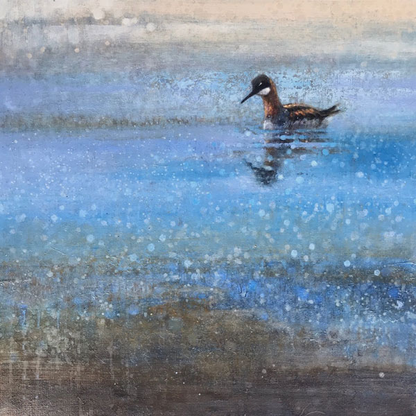 Ewoud-de-Groot-wildlife-art-artist-animals-birds-oil-painting-canvas-linen-phalarope
