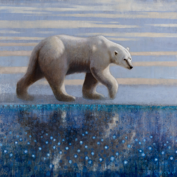 Ewoud-de-Groot-wildlife-art-artist-animals-birds-oil-painting-canvas-linen-polar-bear-1