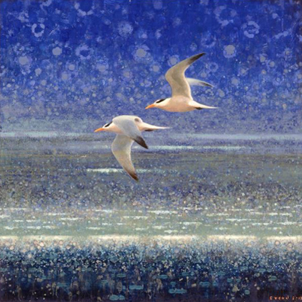 Ewoud-de-Groot-wildlife-art-artist-animals-birds-oil-painting-canvas-linen-royal-terns