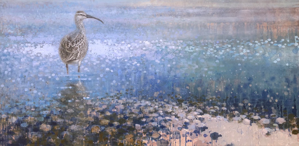 Ewoud-de-Groot-wildlife-art-artist-animals-birds-oil-painting-canvas-linen-whimbrel